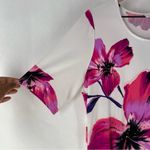 Susan Graver ‎ Slinky Stretch Knit Floral Rhinestone Embellished Short Sleeve Top Photo 2