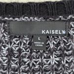 Kaisely  Black and Gray Knit Tunic Sweater Photo 8