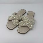 Lulus  Muriel Ivory Pearl Slide Sandals Photo 9