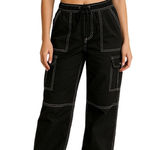Garage Cargo Pant Black XS Contrast Stitching Skater Gorpcore Streetwear Utility Photo 0
