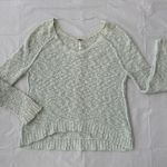 Free People mint green song bird textured oversized boucle sweater size small Photo 4