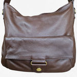 UGG Vintage Y2K  Pebbled Leather Shoulder Bag Chocolate Brown Slouchy Tote Photo 2