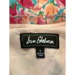 Sam Edelman  Multicolor Floral Dress Pink Teal Ruched Waist Tiered Skirt Sz S EUC Photo 3