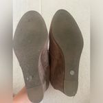 Faux Suede Closed Toe, Wedged Heel, Ankle Booties Gray Size 8 Photo 4