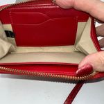 Cole Haan  Red Snakeskin Wristlet Wallet Clutch Card Holder Zip Around Photo 5