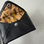 Aimee Kestenberg  Leather Card Wallet Black Snap Envelope Pebbled Classic Zip * Photo 3