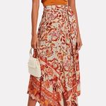 $498 NEW AMUR Nova Paisley Silk Wrap Maxi Skirt Size 4 Pink Photo 0