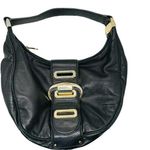 Michael Kors Black Soft Leather Morgan Hobo Gold Hardware Top Zip Bag Photo 0