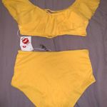 Hot Kiss Yellow High Waisted Swim Set Photo 1