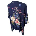 Angie  Kimono Womens S Boho Floral Print Open Cardigan Drape Dolman Navy Blue Photo 9