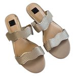 White House | Black Market EUC  Brynn Sandals Silver Size 7.5 Photo 0