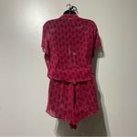 PINK - Victoria's Secret Victorias Secret Pink Paisley Sheer Pajama Set Top Shorts Sz Large Y2K Photo 4