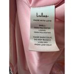 Lulus Meet For Tea Pink Orange Floral Jacquard Midi Pockets Cocktail Party Dress Photo 2