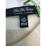 Saks 5th Avenue Saks Fifth Avenue Cream Black Polka Dot Cashmere Sweater Women's Size S Photo 2