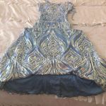 Blue Sequence Prom Dress Size XS Photo 5