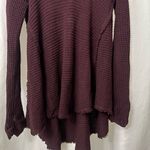Free People  Off-Shoulder Deep Red Sweater Photo 5