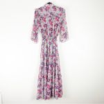 MISA Los Angeles MISA Pamela Lilac Floral 3/4 Sleeves Smocked Waist Tiered Maxi Dress Small Photo 1