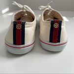 Tory Burch Murray Shoes Sneaker Flats Tennis Shoes Medallion Logo Canvas Cream Photo 10