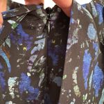 Rebecca Minkoff Blue Black Silk Sheath Midi Dress Photo 10