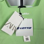 ZARA  x LOTTO Sportswear‎ Light Neon Green Button Tank Mini Dress Photo 9