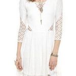 Free People  ‘To the Point’ White Lace Mini Dress Size M Photo 0