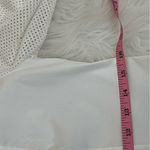 Akris Punto  Cotton Stretch Cream Button Down Shirt Mesh Detail Sleeves S Photo 8