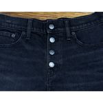 J. Crew Micro Shorty Shorts Womens 26 Black Denim Jean Cutoff Stretch Button Fly Size 24 Photo 2