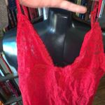 Victoria's Secret Victoria’s Secret red The Lacie M negligee lace nightgown Photo 1