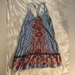 Floral Blue and Red Maxi Dress Size M Photo 2