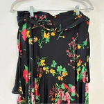 CAbi  Drama Skirt Black Floral‎ Print Black Wrap Midi Style Size Medium Womens Photo 11