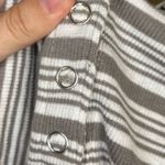 Polly & Esther Polly & Ester Gray/White Stripe Ribbed Crop Top Size Medium Photo 4