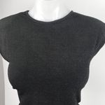 We Wore What Danielle Bernstein By  Black Crew Neck One Piece Bodysuit Top Size M Photo 2