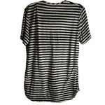 7 For All Mankind Black White Stripe Henley Tee Top Women’s Small #AM4550V17 Photo 4