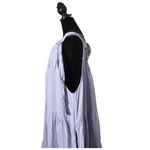 GabyGa Tiered Maxi Linen Dress Womens One Size Purple Cottagecore Festival Beach Photo 10