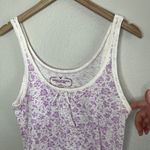American Eagle Vintage Y2K Purple Floral Babydoll Lace Trim Tank Top XL Photo 4