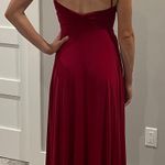 BCBGMAXAZRIA Red Beaded Gown Photo 3
