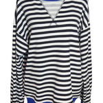 Black and White Stripe Classic Striped Oversized Crewneck Size Small Photo 0