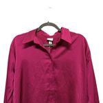 A New Day  Pink Satin Top Long Sleeve Button Down Size small NWT Business Casual Photo 1