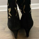 Vintage 80’s Andrea Pfister Black and Gold Cut Out Boots Size 6.5 Photo 2