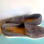Birdies The Swift Women's Size 9.5 Charcoal Gray Corduroy Slippers Shoes New Photo 3