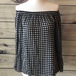 Sanctuary Gingham Plaid Off Shoulder Blouse Photo 1