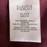 Claudie Pierlot Burgundy Chiffon Skirt with Gold Sequins Size 36 / US 6 Photo 3