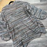 American Eagle  colorful striped knit balloon sleeve open front‎ cardigan sweater Photo 1