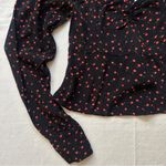 Free People Julia Sweetheart Cherry Print Long Sleeve Top Blouse Photo 4