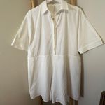 Commense White Cotton Jumpsuit Small NWT Photo 5