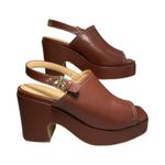 Urban Outfitters Brown Platform Block Heel Sandals Women’s 10M Retro Boho Photo 7