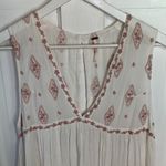 Free People  Embroidered Diamond V-Neck Tank Top W-658 Size S Photo 2