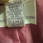 Susan Graver  Embroidered Brocade Pink Bow Floral 3 Button Blazer Jacket Womens S Photo 10