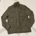 Calvin Klein Military Style Linen Blend Utility Field Jacket Women’s Small Green Photo 0