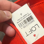 Loft NWT  The Palmer Wide Leg Pants Linen Blend Orange Women 4 Beach Summer Flowy Photo 4